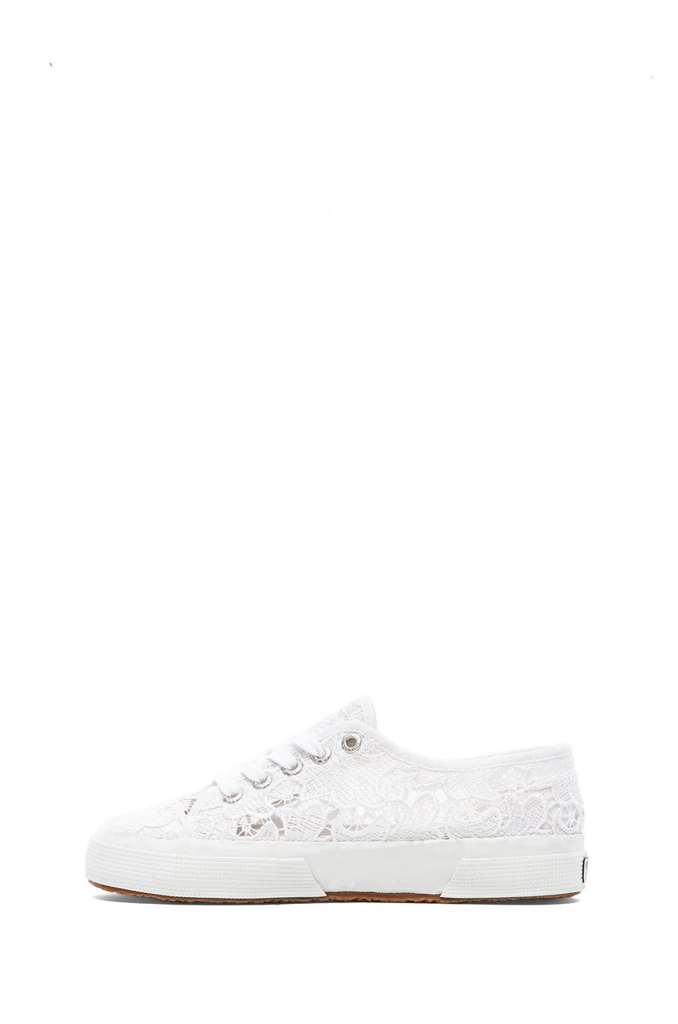 Superga Lace Lace-Up Sneakers in White | Lyst