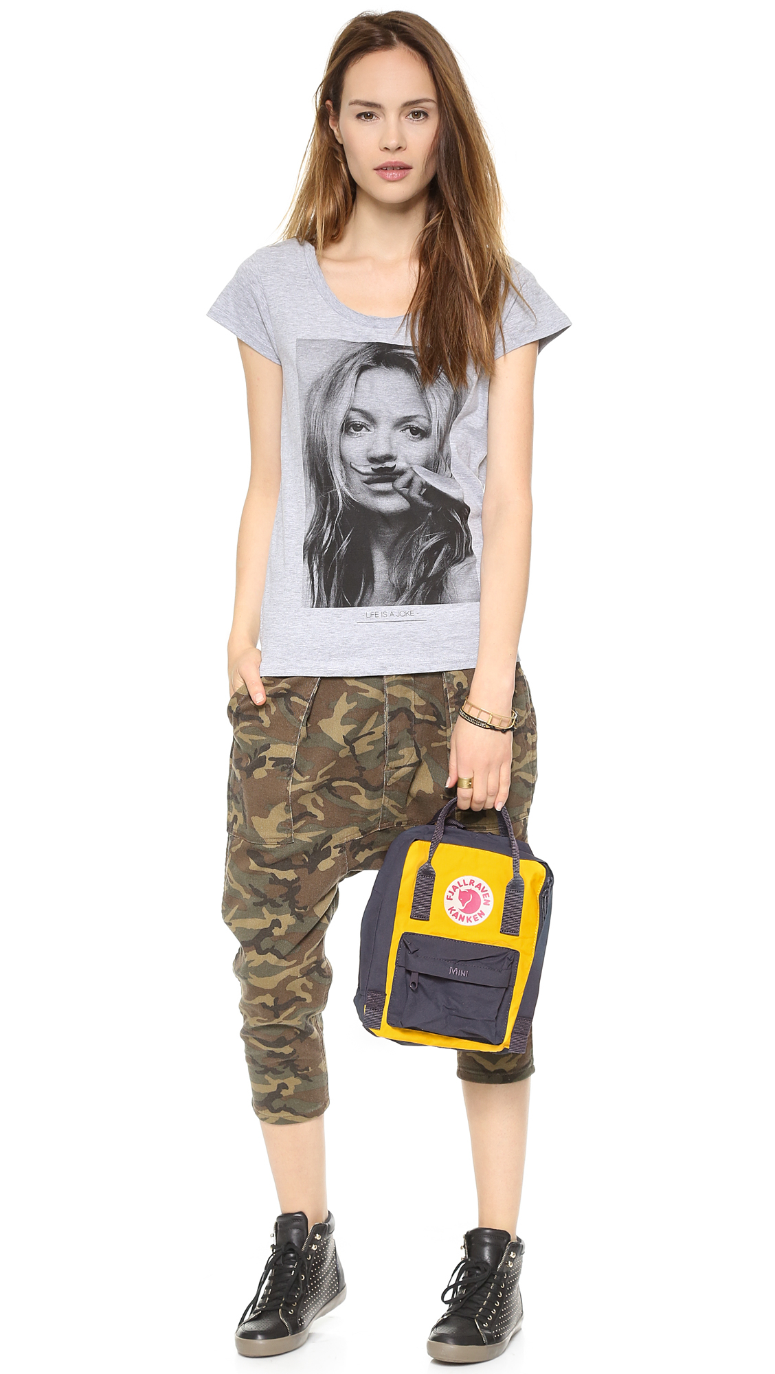 navy warm yellow kanken