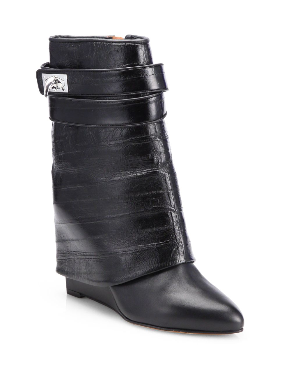 givenchy shark lock wedge boots