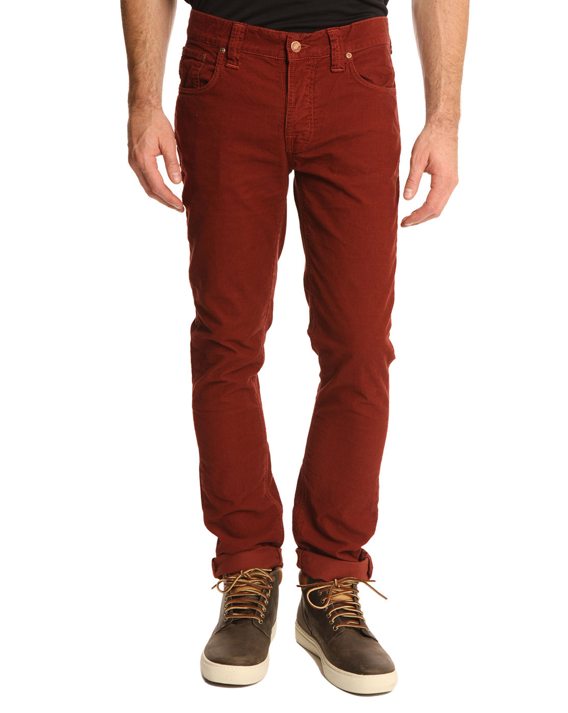 Nudie Jeans Grim Tim Red Corduroy Jeans in Red for Men | Lyst
