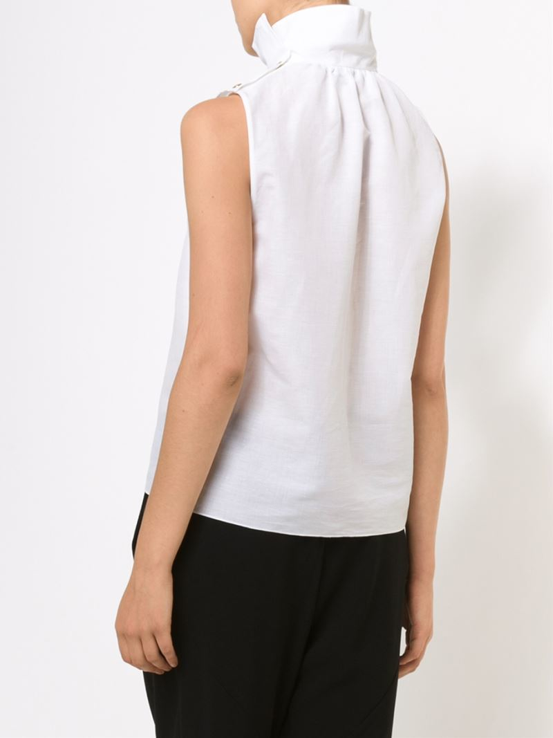 high neck sleeveless t shirt