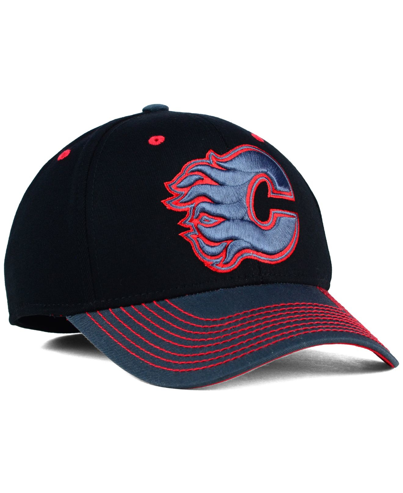 Reebok Calgary Flames Tonal Logo Flex Cap in Blue for Men Black/Gray 