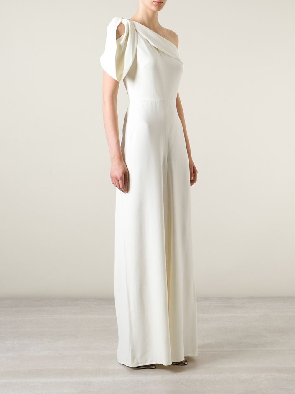 alexander mcqueen white evening gown