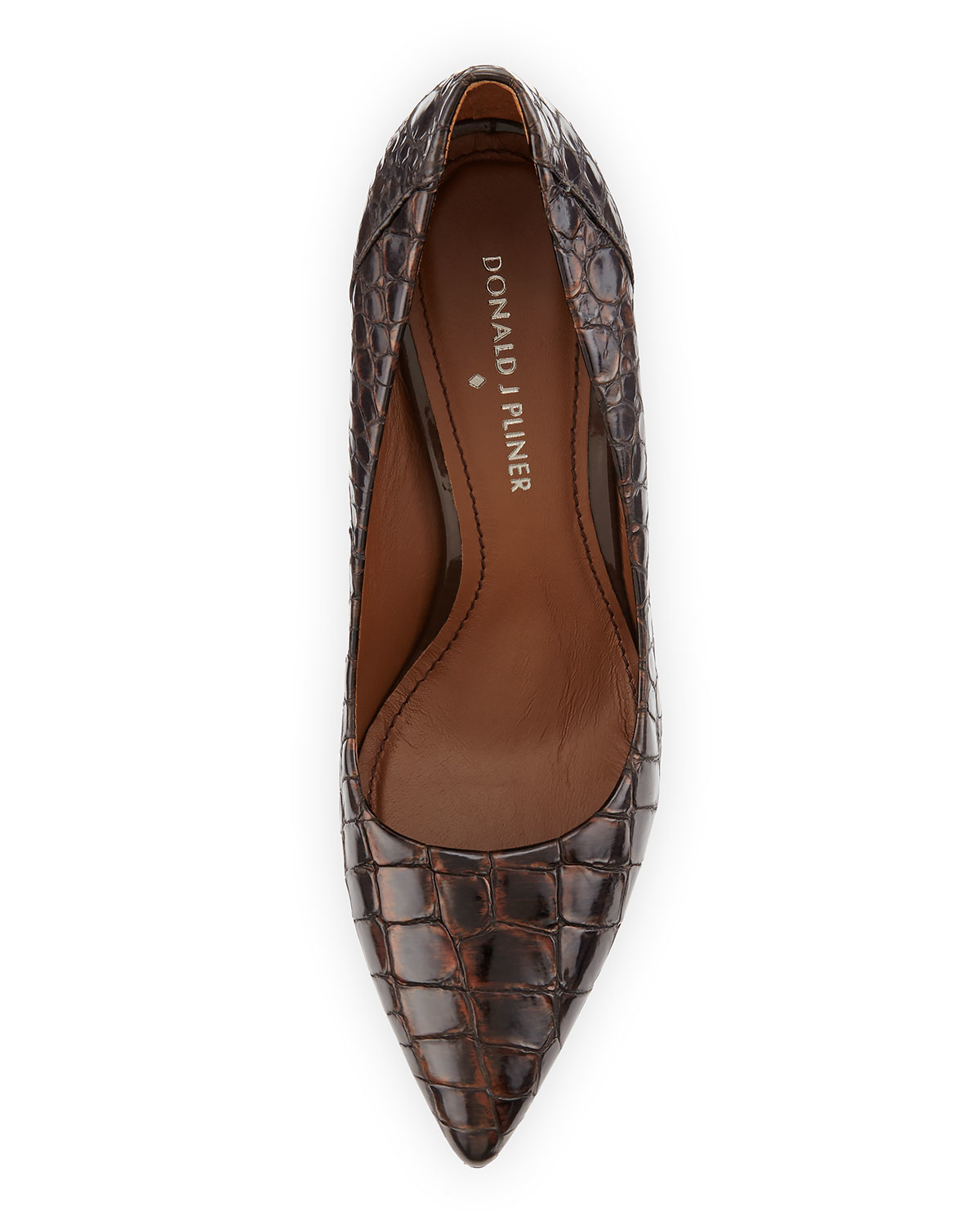 brown croc pumps