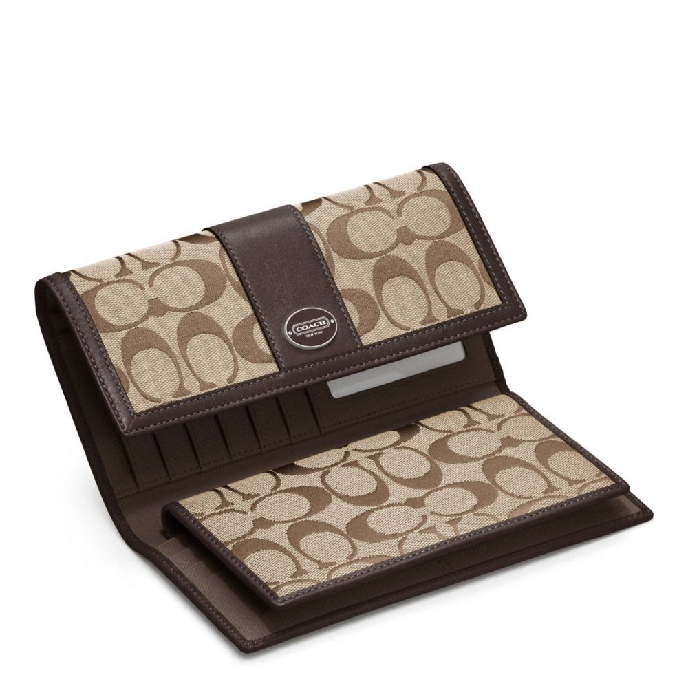 Coach wallets with checkbook holder clearance