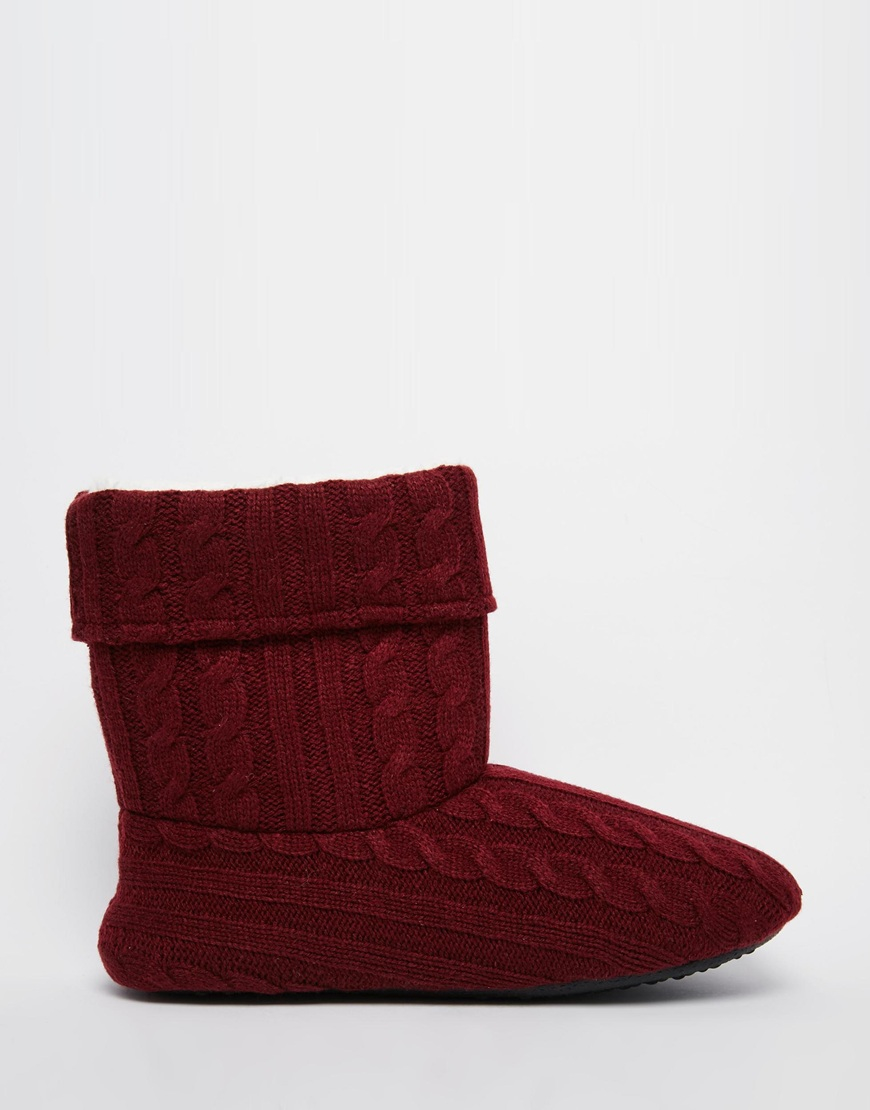 red slipper boots