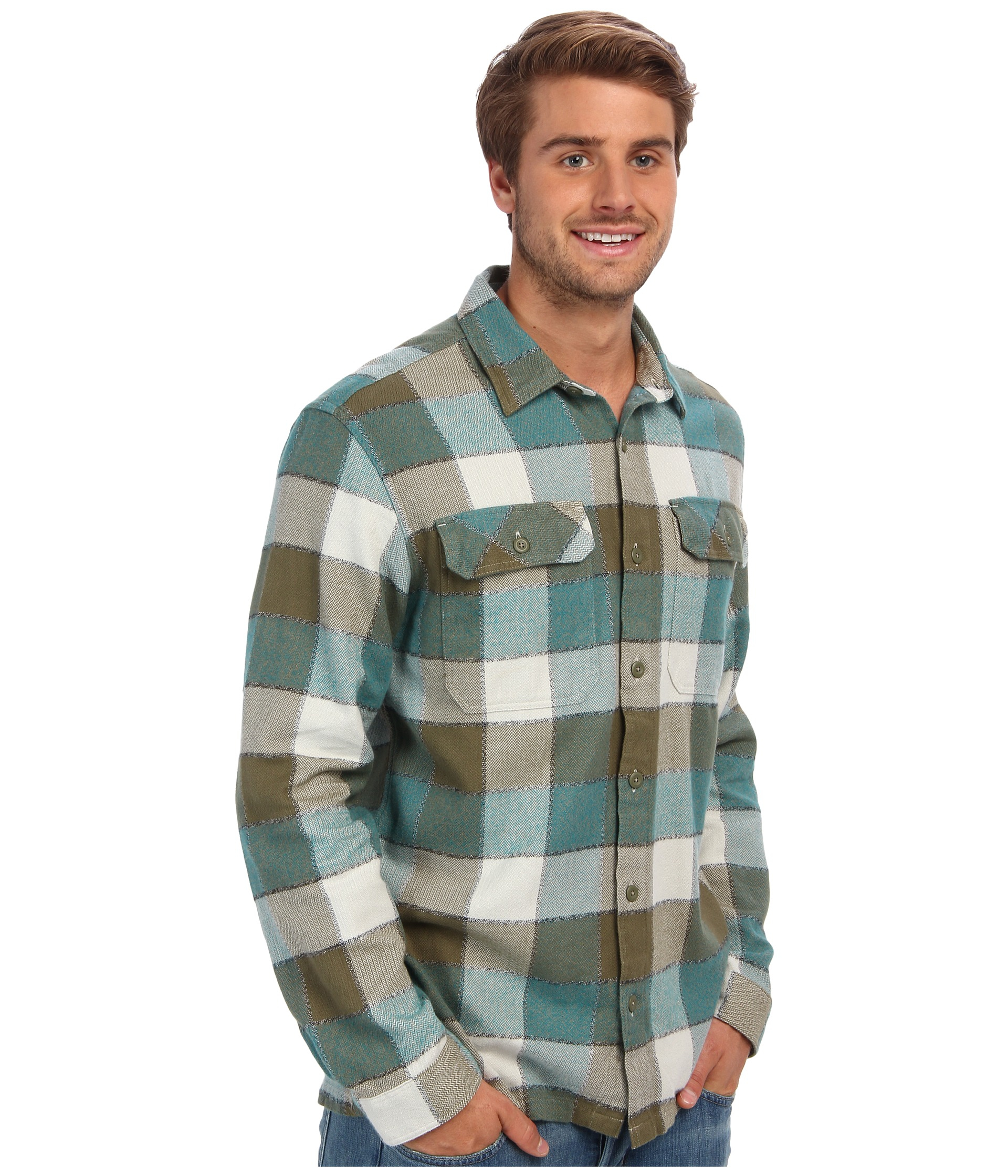 Patagonia Fjord Flannel Shirt in Green for Men - Lyst