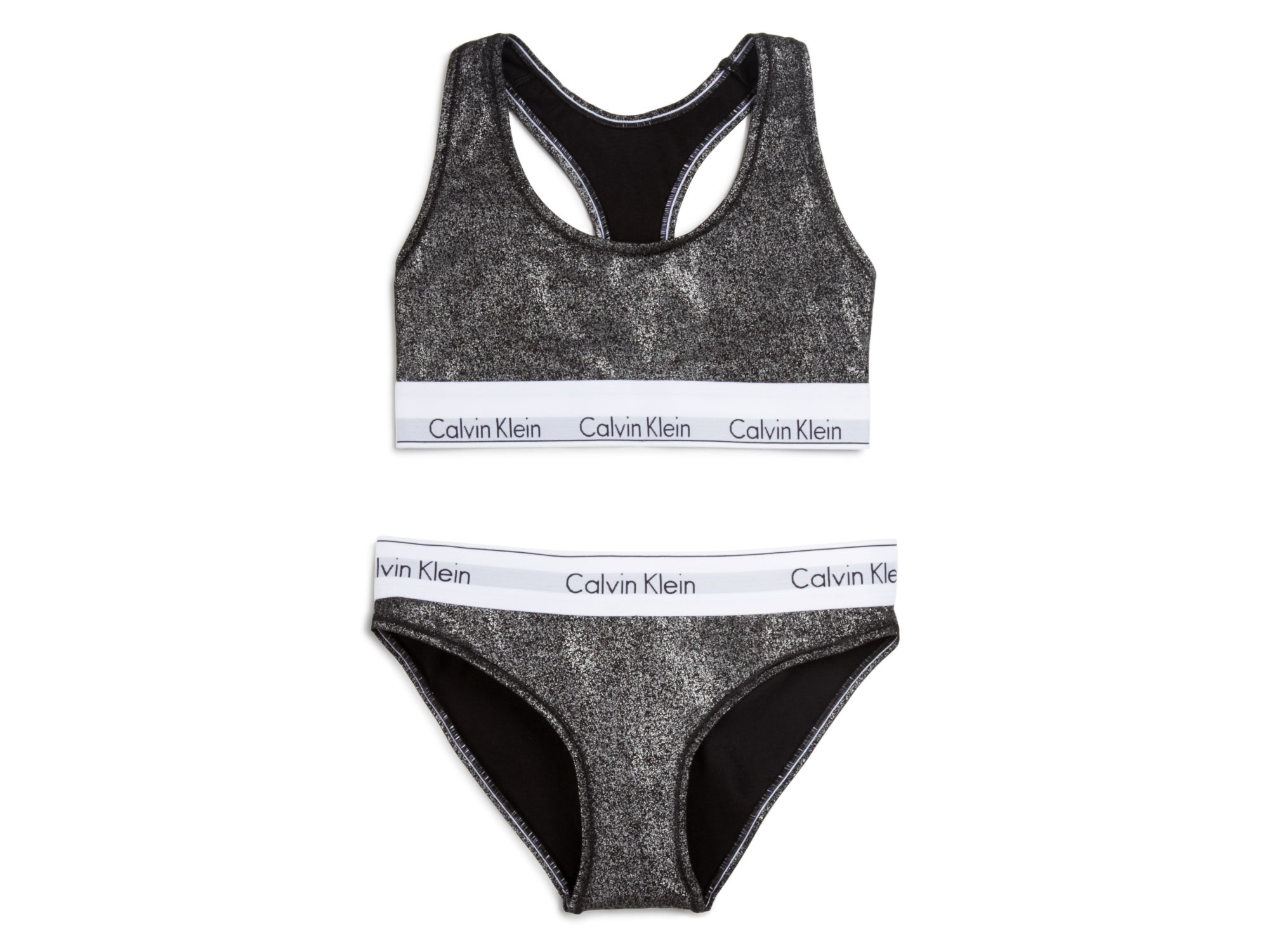 calvin klein women's modern cotton bralette and bikini set