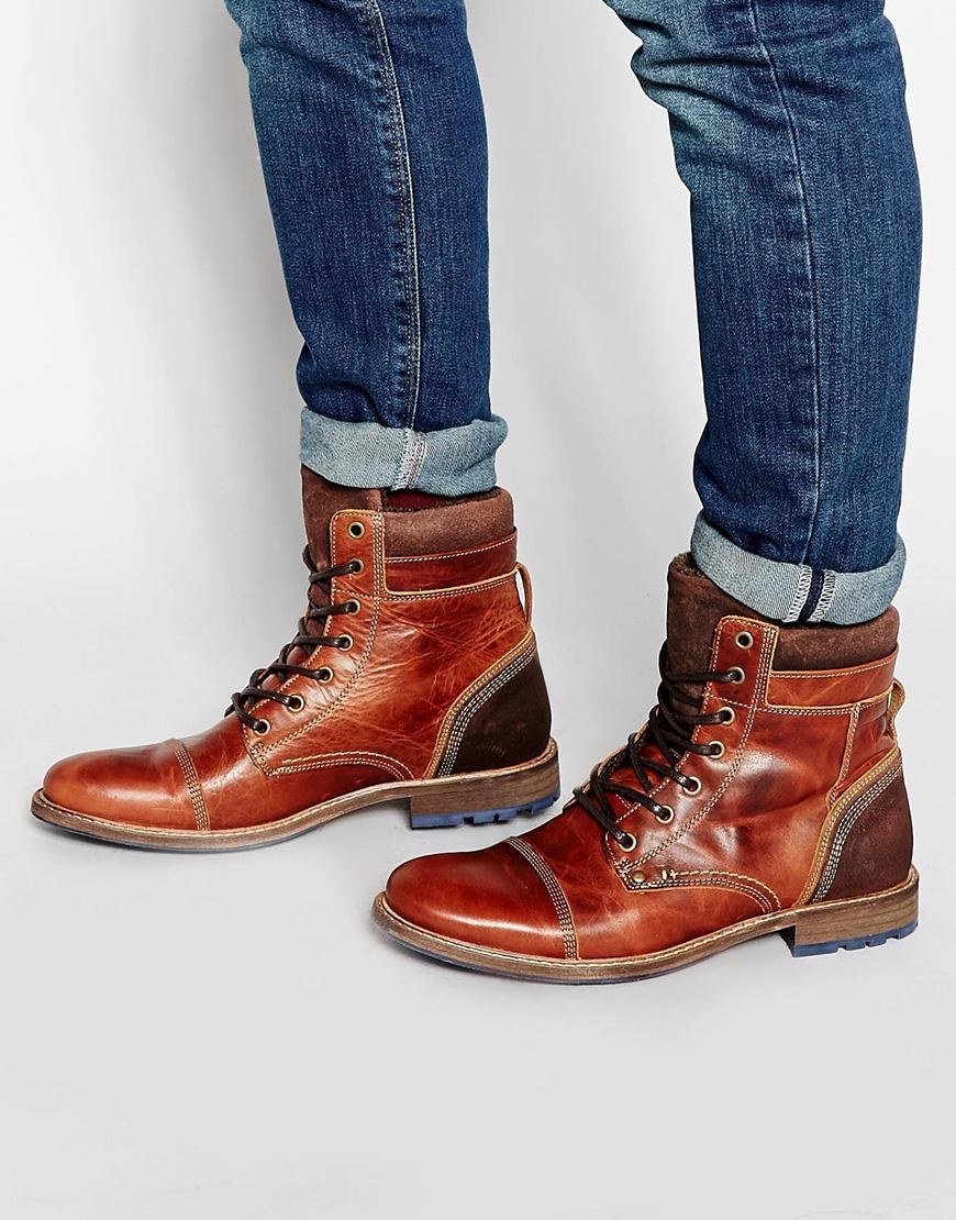 ALDO Croawia Leather Boots in Tan (Brown) for Men - Lyst
