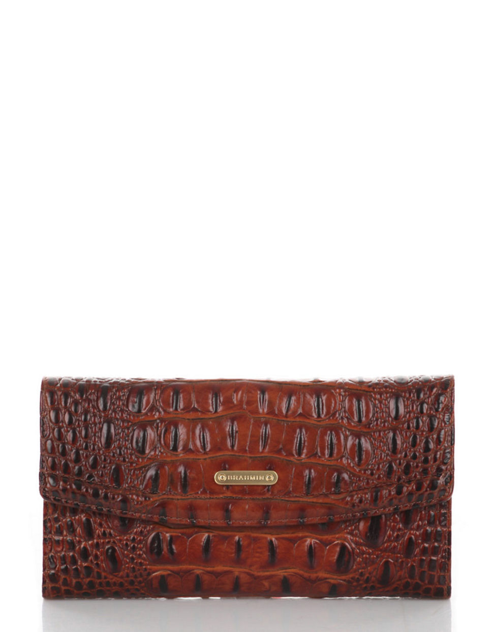 Brahmin Melbourne Soft Checkbook Wallet in Animal (Pecan) Lyst