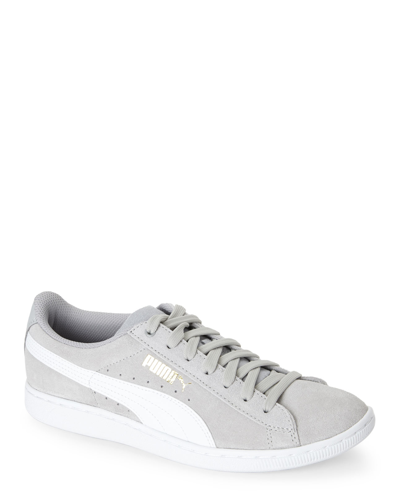 PUMA Grey \u0026 White Vikky Sneakers in 