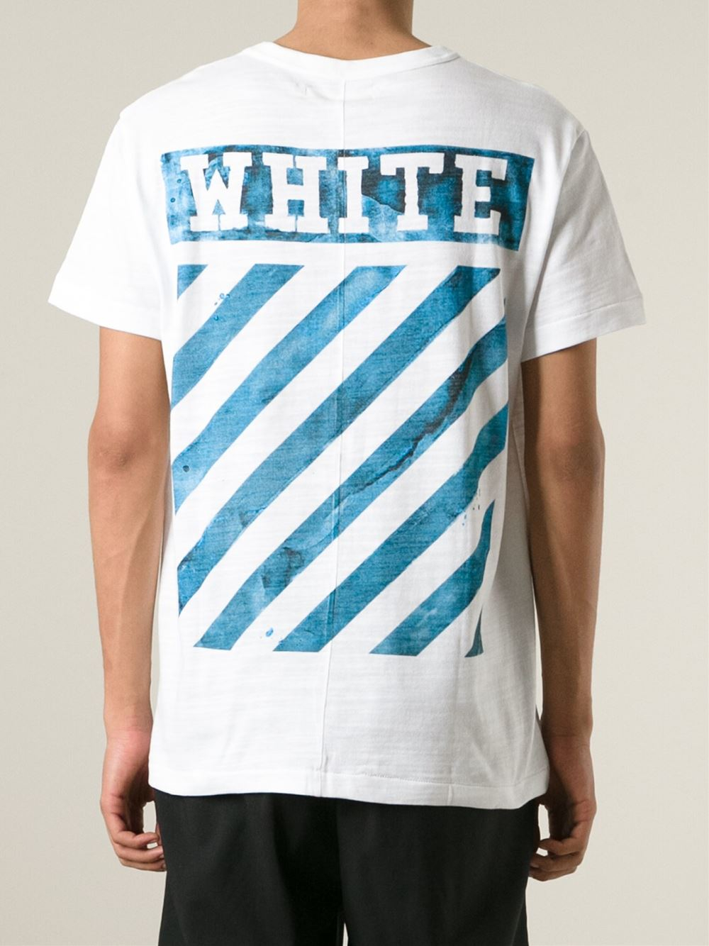 Off-White c/o Virgil Abloh Wave-Print T-Shirt in White for Men - Lyst