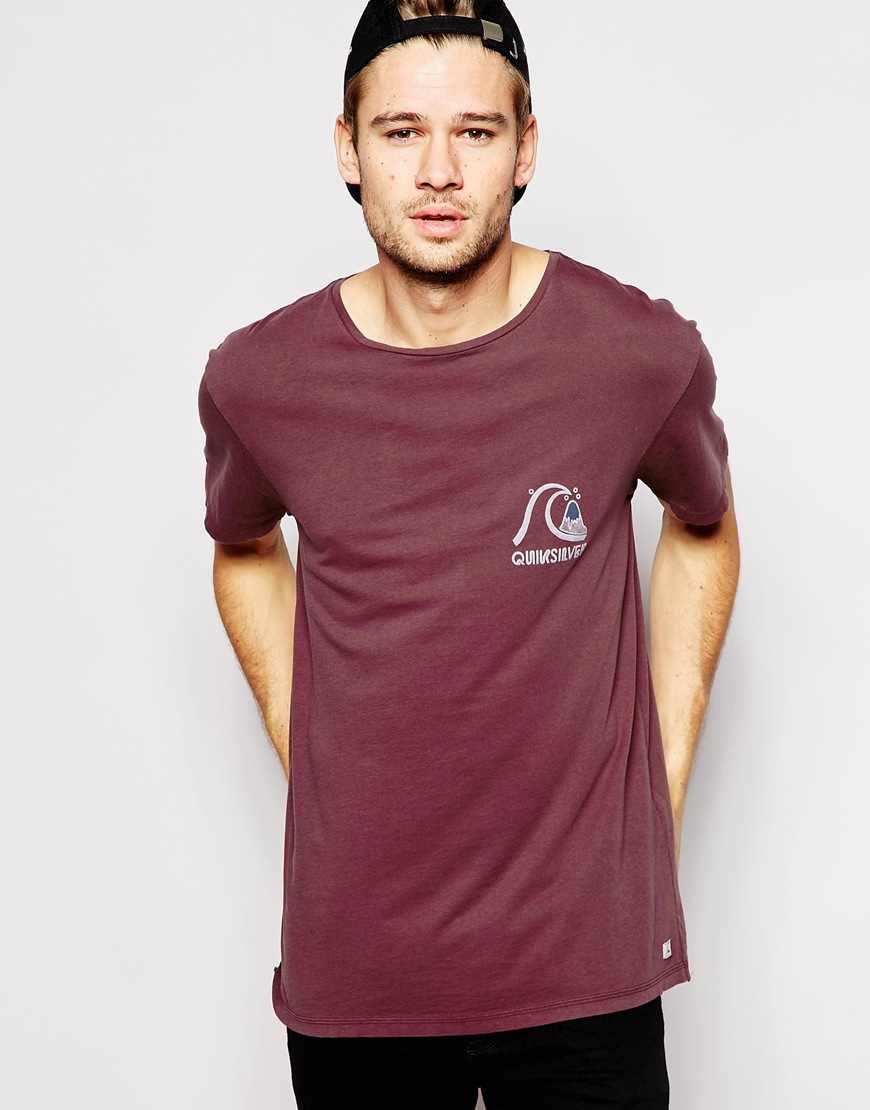 red quiksilver shirt