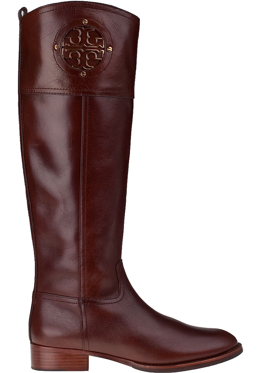 Tory burch Kiernan Riding Boot Almond Leather in Brown Lyst