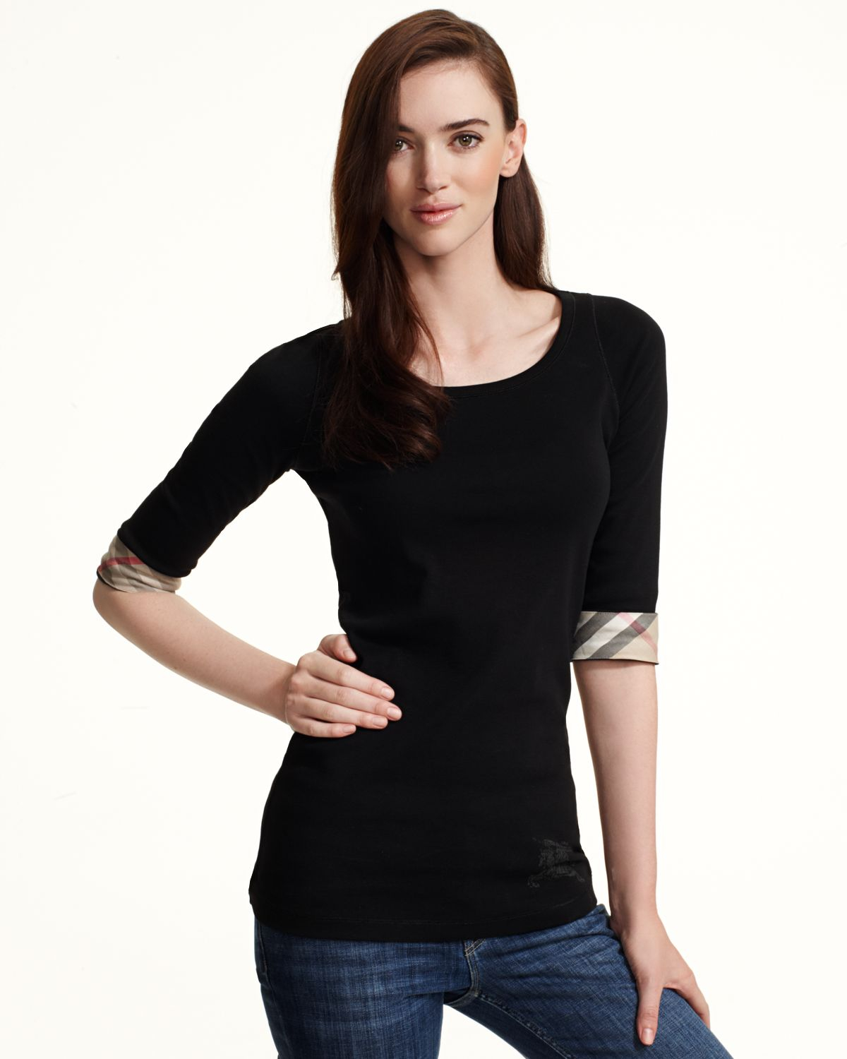 burberry black top