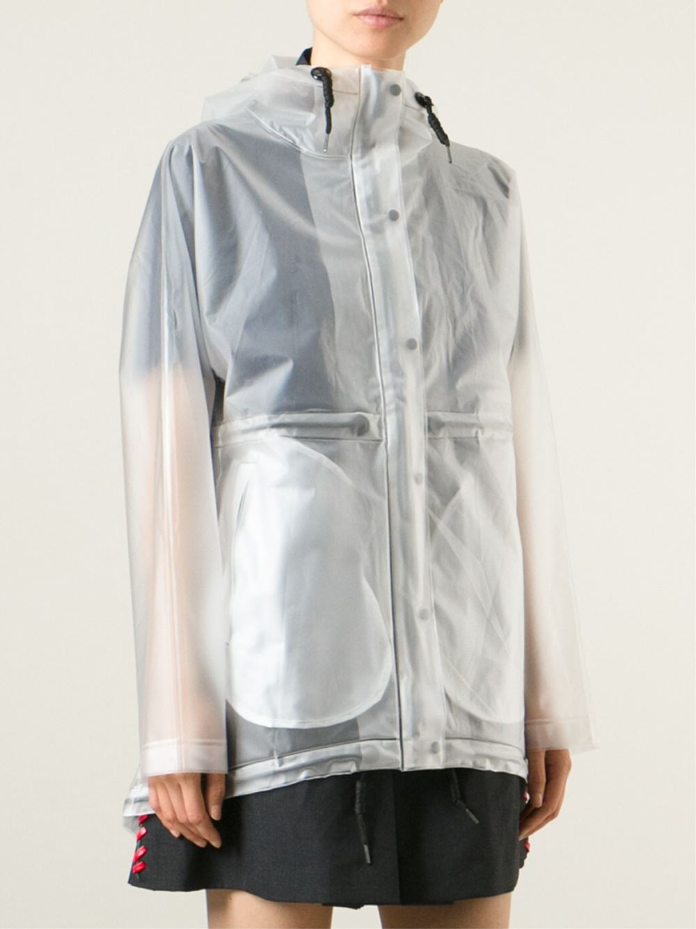 hunter white raincoat
