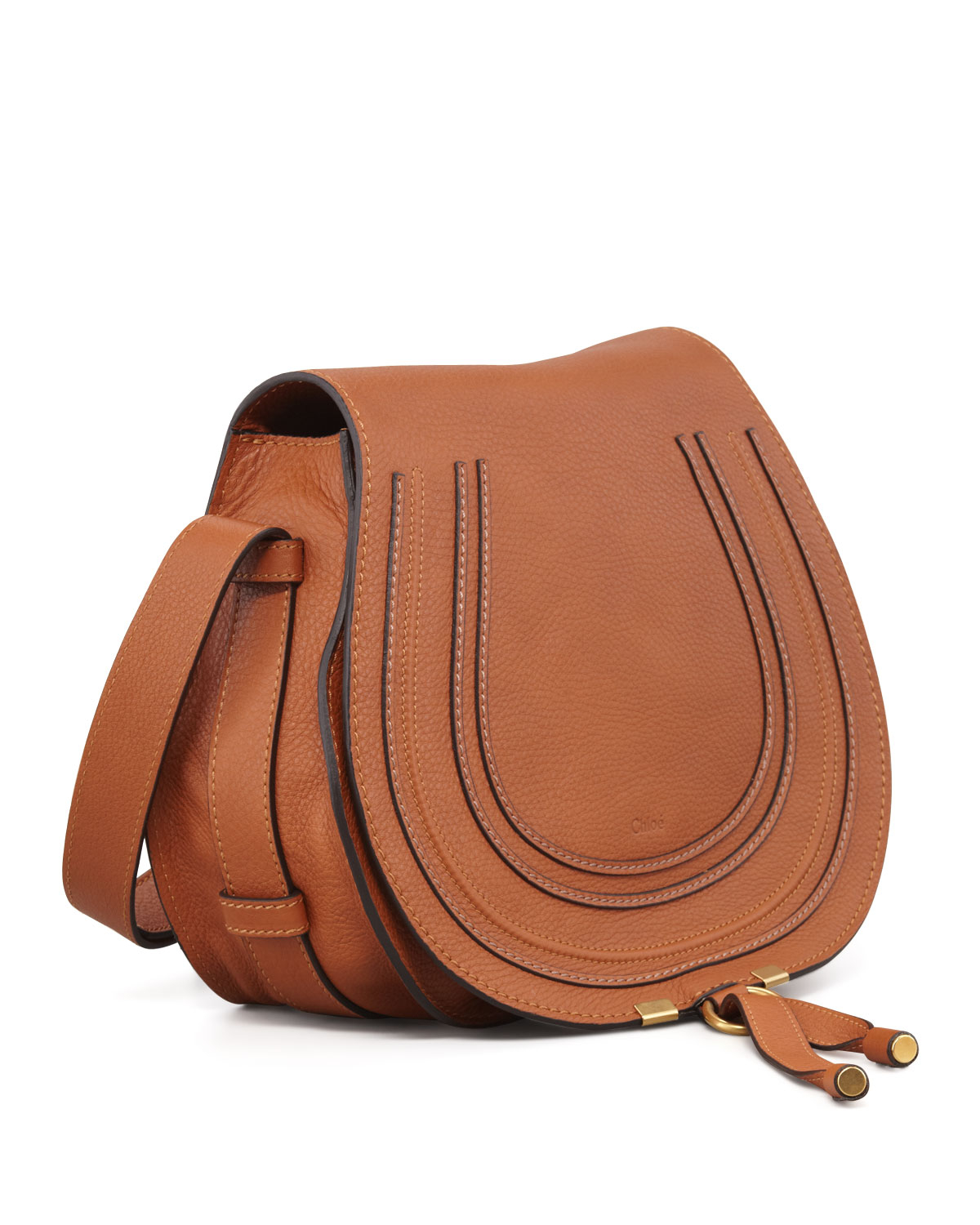 Chloé Marcie Horseshoe CrossBody Bag in Brown Lyst