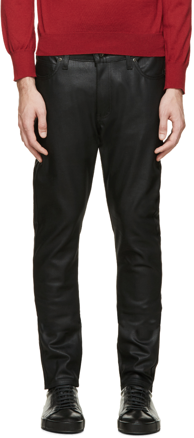 naked and famous waxed denim