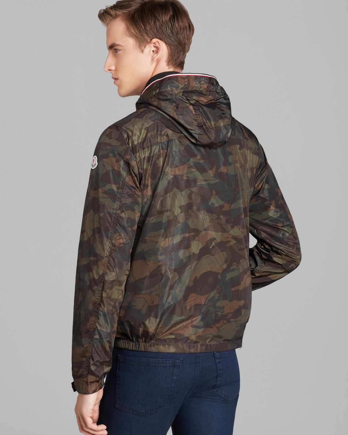 Moncler Nath Camo Lightweight Jacket in Green for Men - Lyst