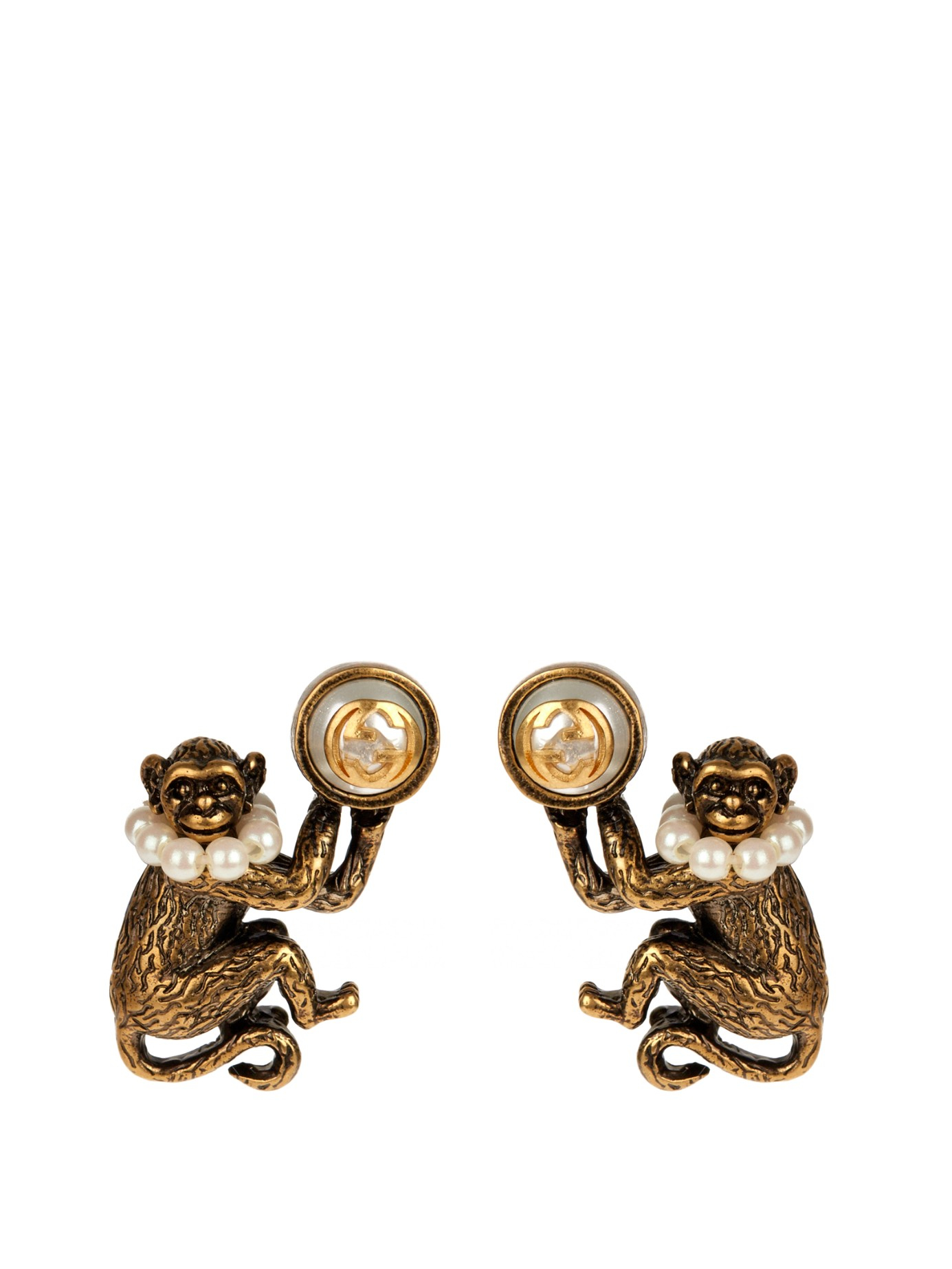 Monkey earrings Gold Finish – simonrobinproducts