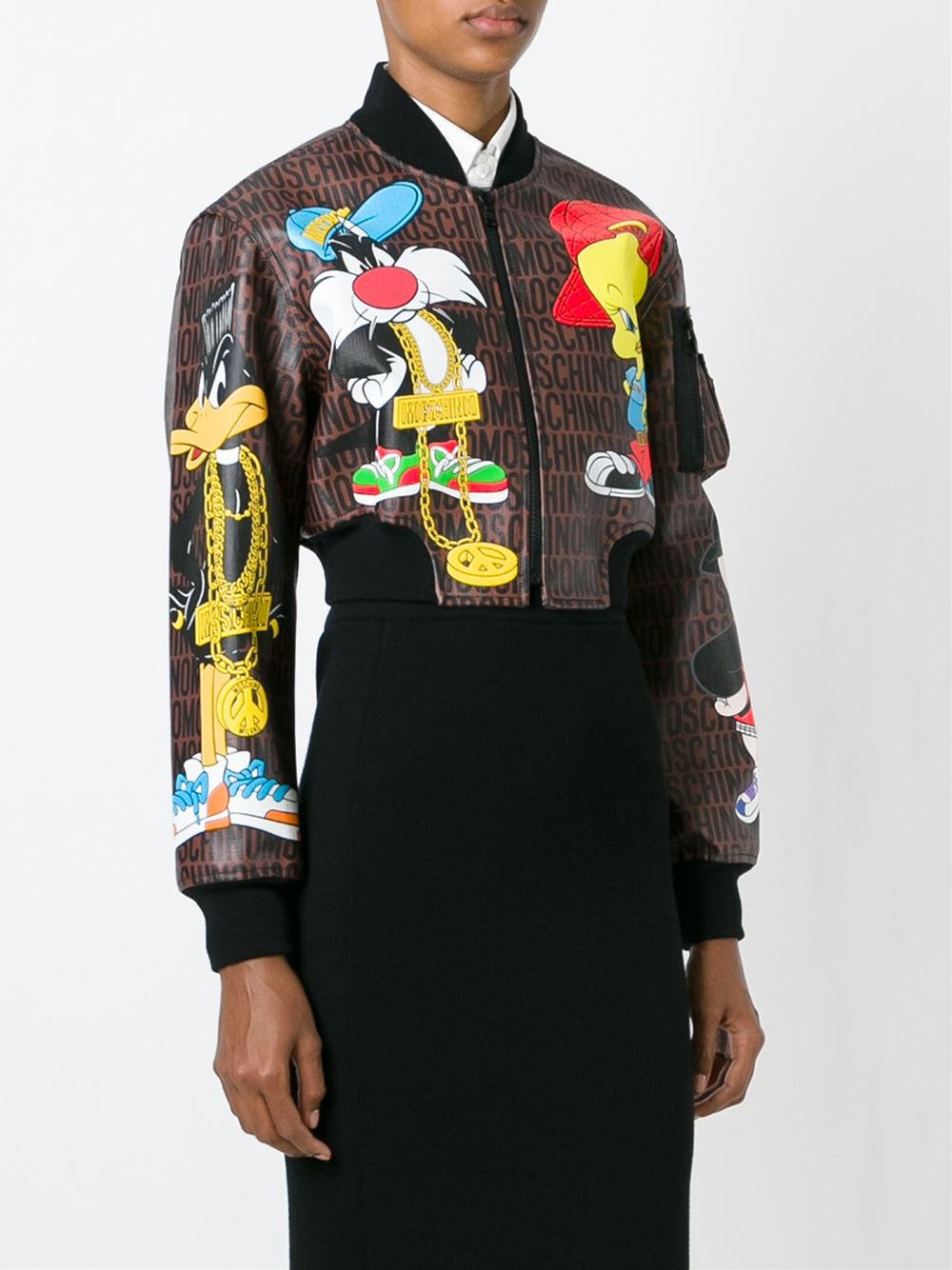 Moschino Looney Tunes Bomber Jacket in Multicolor (BROWN) | Lyst