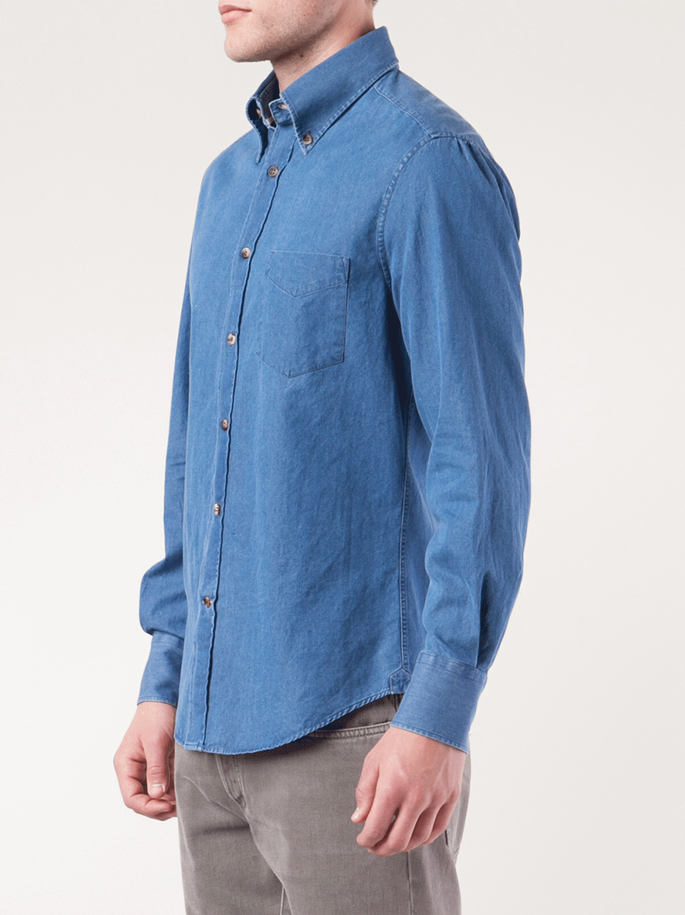 Brunello Cucinelli Jean Shirt in Blue for Men | Lyst
