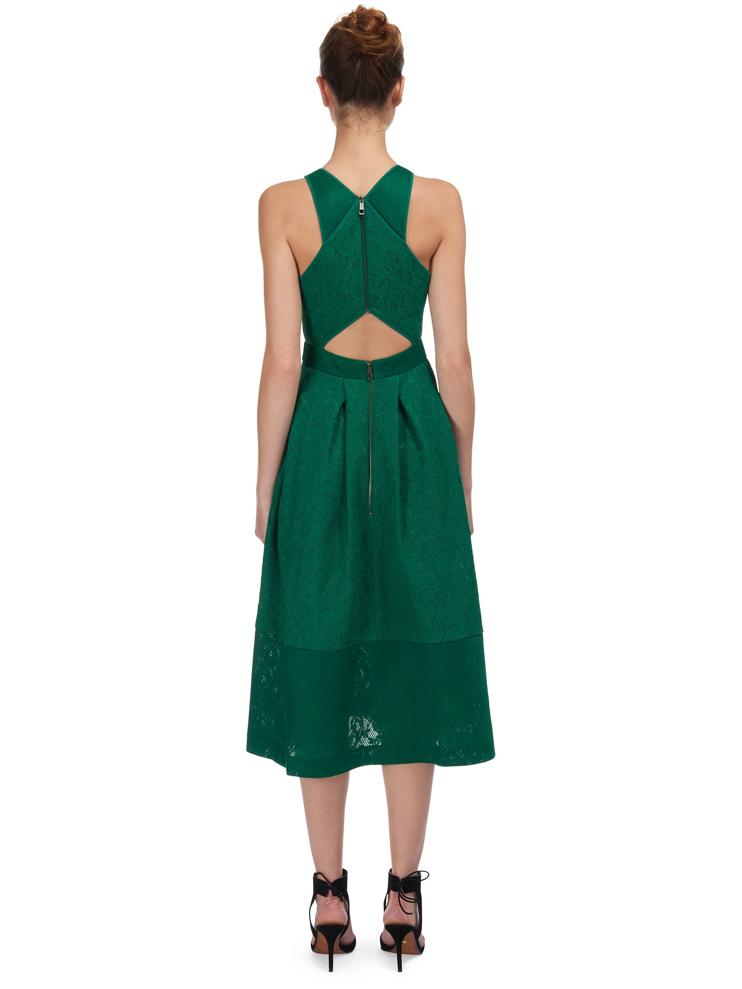 Whistles Bonded Lace Dress in Green Lyst
