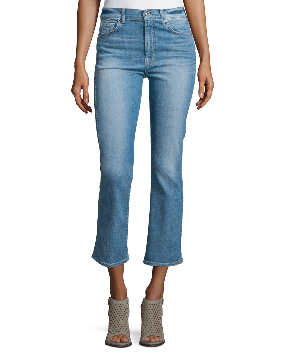 7 for all mankind cropped bootcut jeans