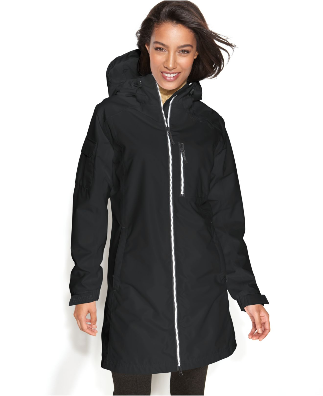 Long Black Rain Coat - Coat Nj