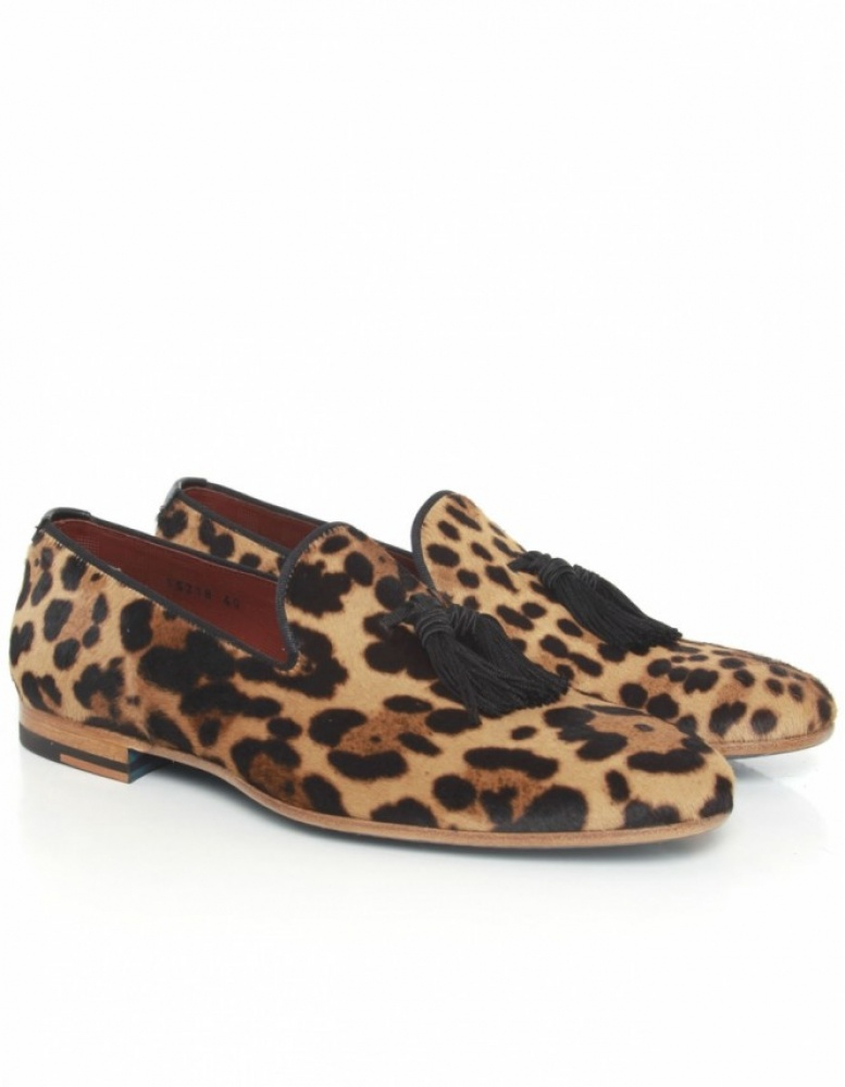 Saks Fifth Avenue Leopard Print Loafers 