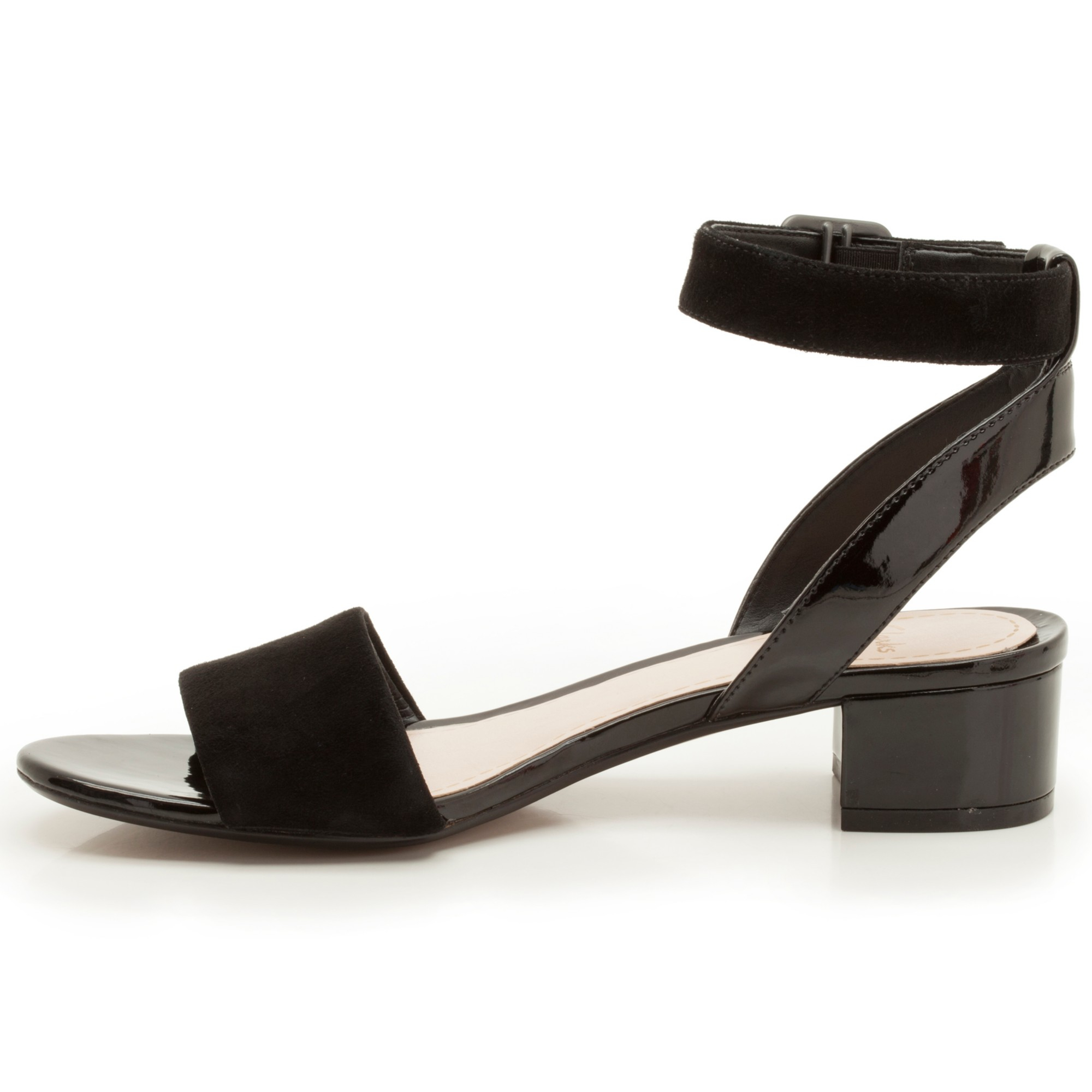 clarks black sharna balcony suede mid sandals