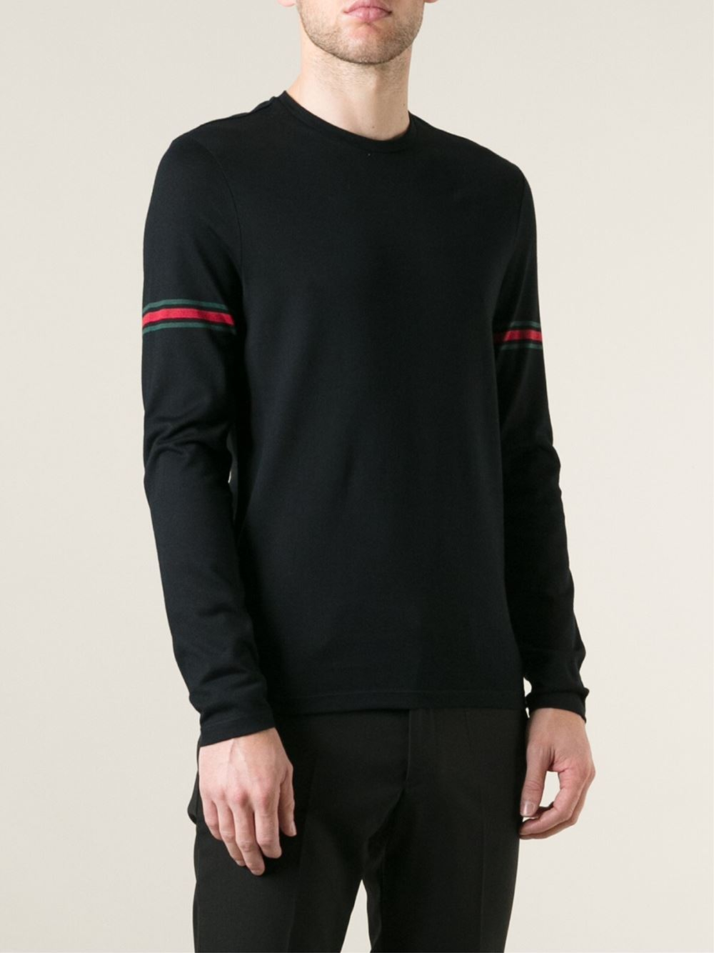Gucci Long Sleeve T-Shirt in Black for Men | Lyst