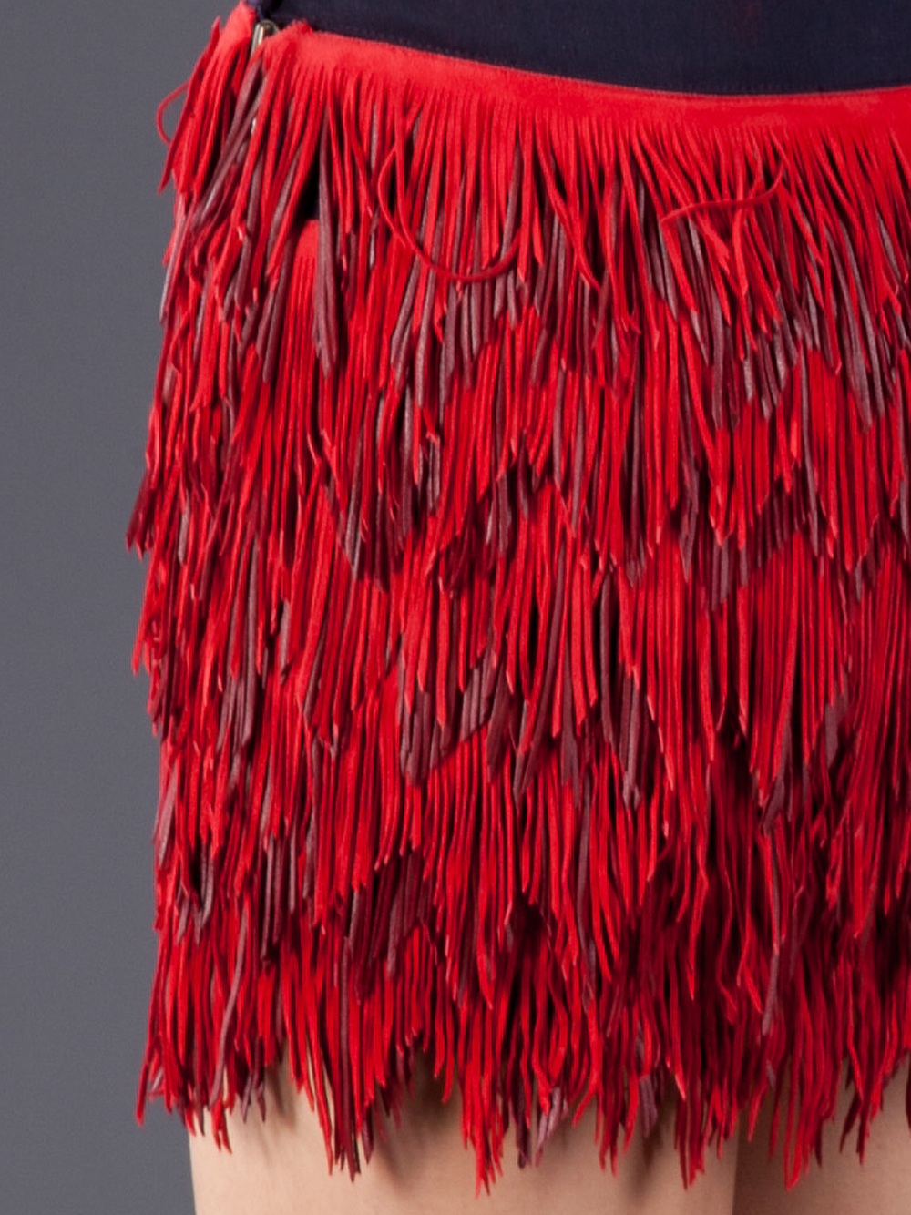 Roseanna Fringe Skirt in Red Lyst