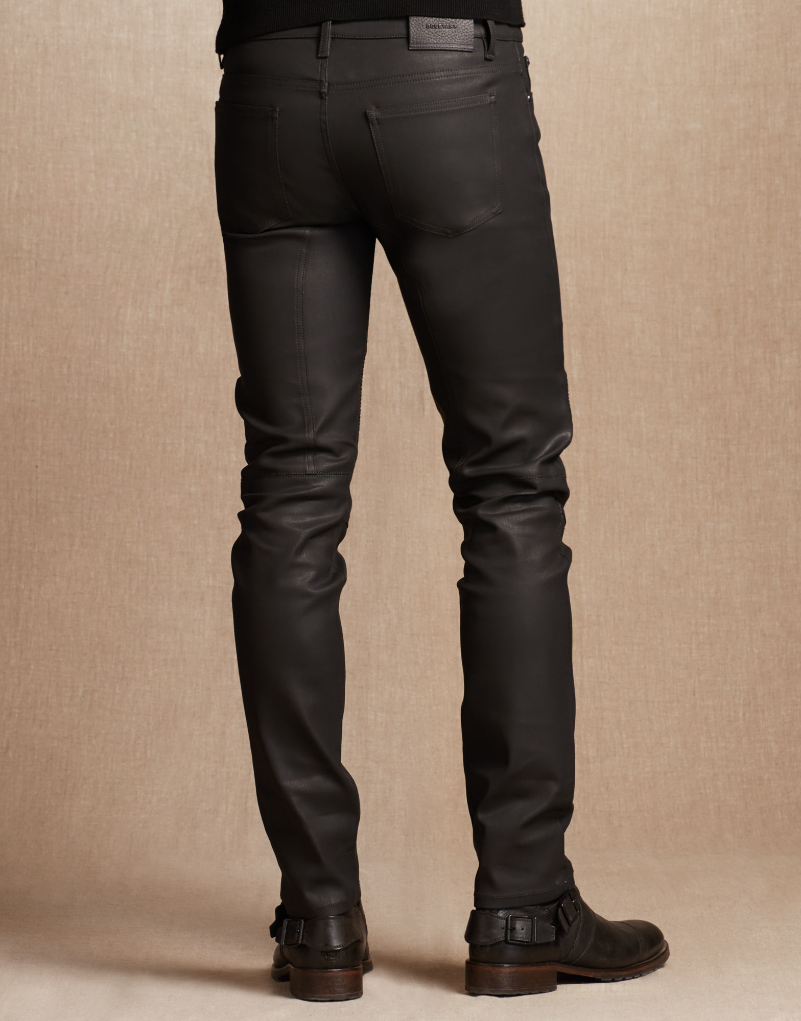 Belstaff Slim Fit Eastham Jeans In Black Resin Coated Stretch Denim for Men  | Lyst