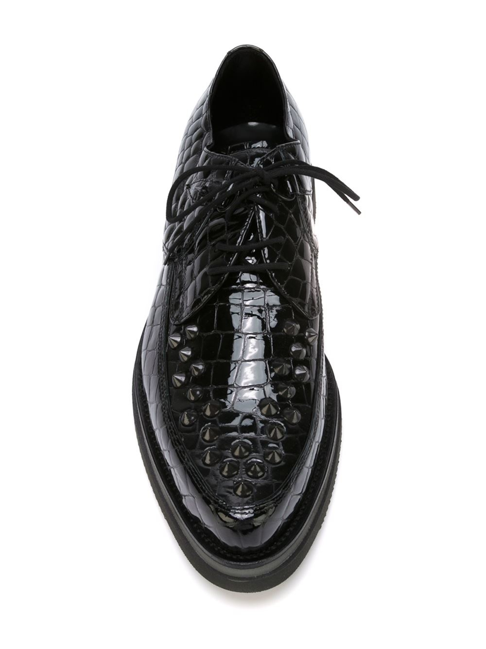 Cesare paciotti Crocodile Embossed Shoes in Black for Men Cesare paciotti Crocodile Embossed Shoes in Black for Men