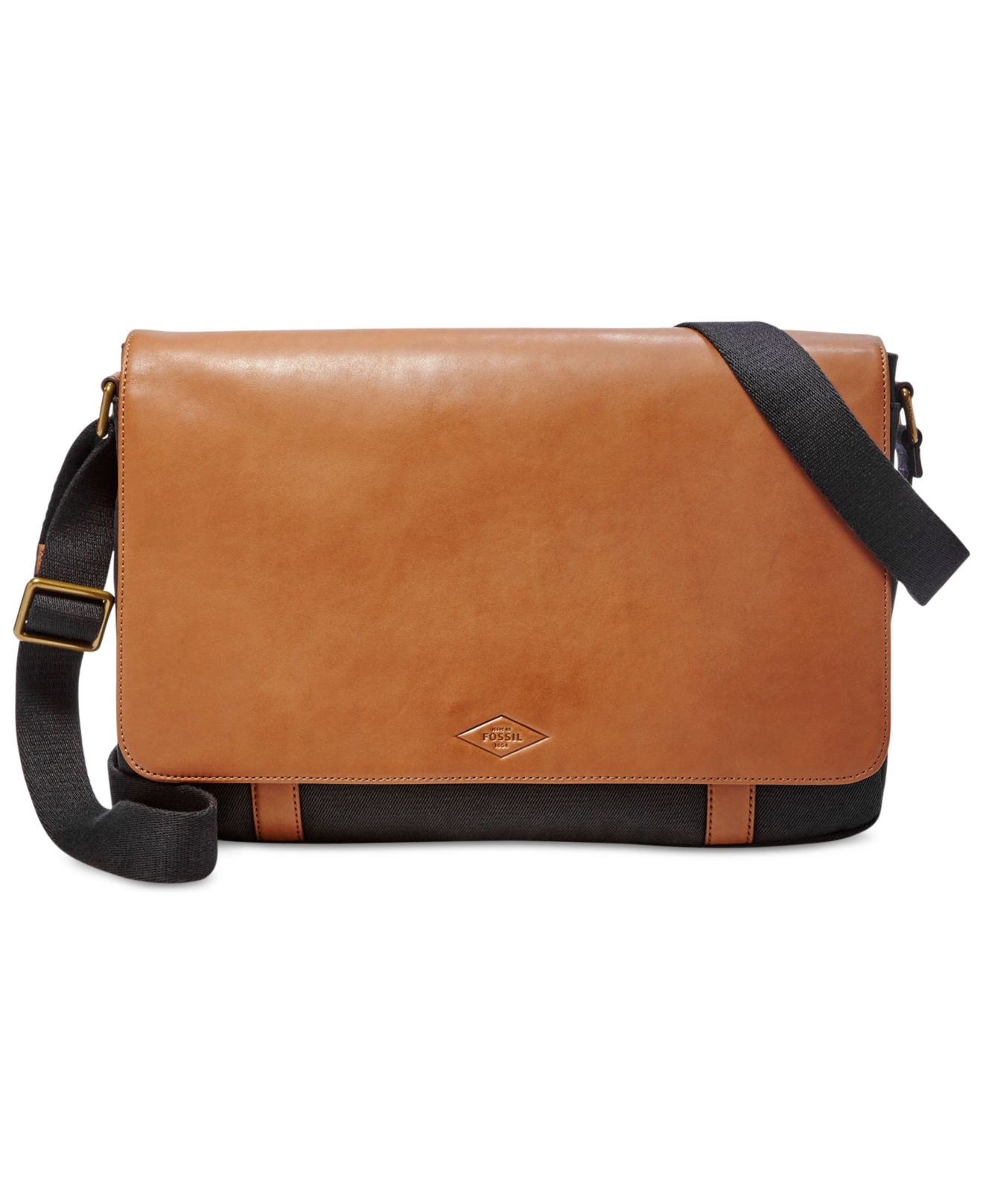 Fossil Aiden Messenger Bag in Black for Men | Lyst