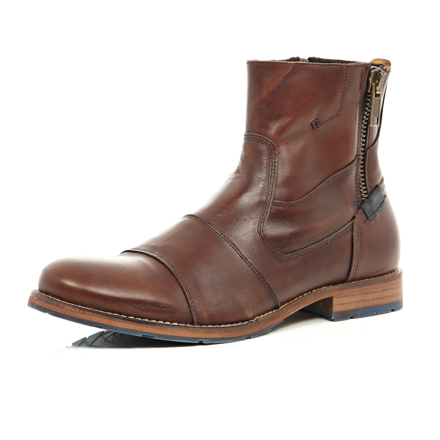 mens boots with zippers on the side