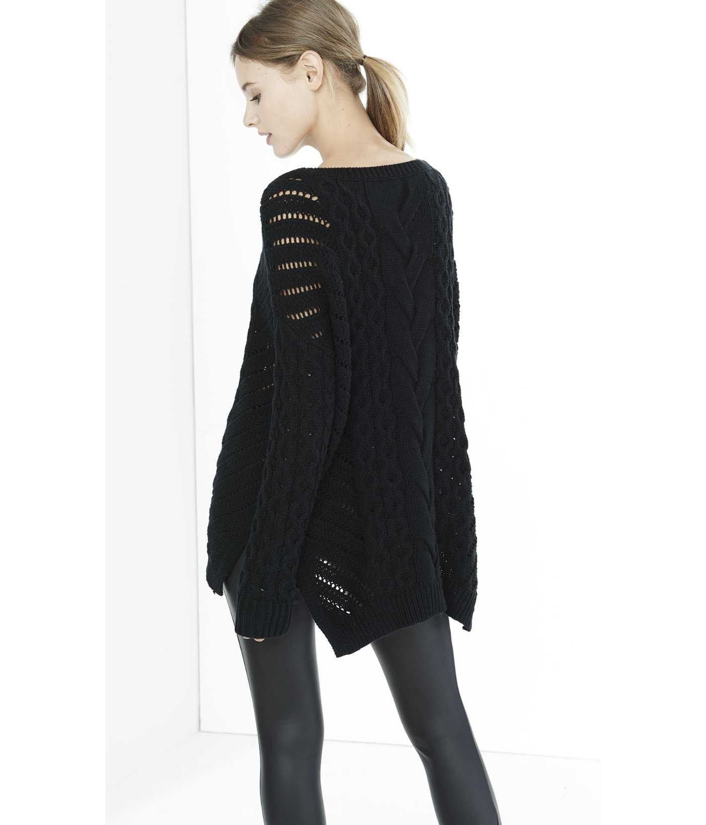 black tunic cardigan