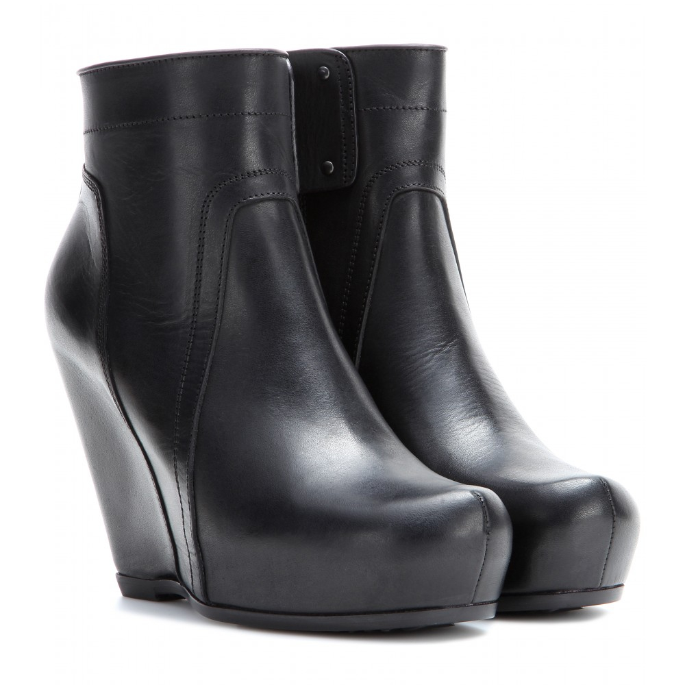 rick owens wedge ankle boots