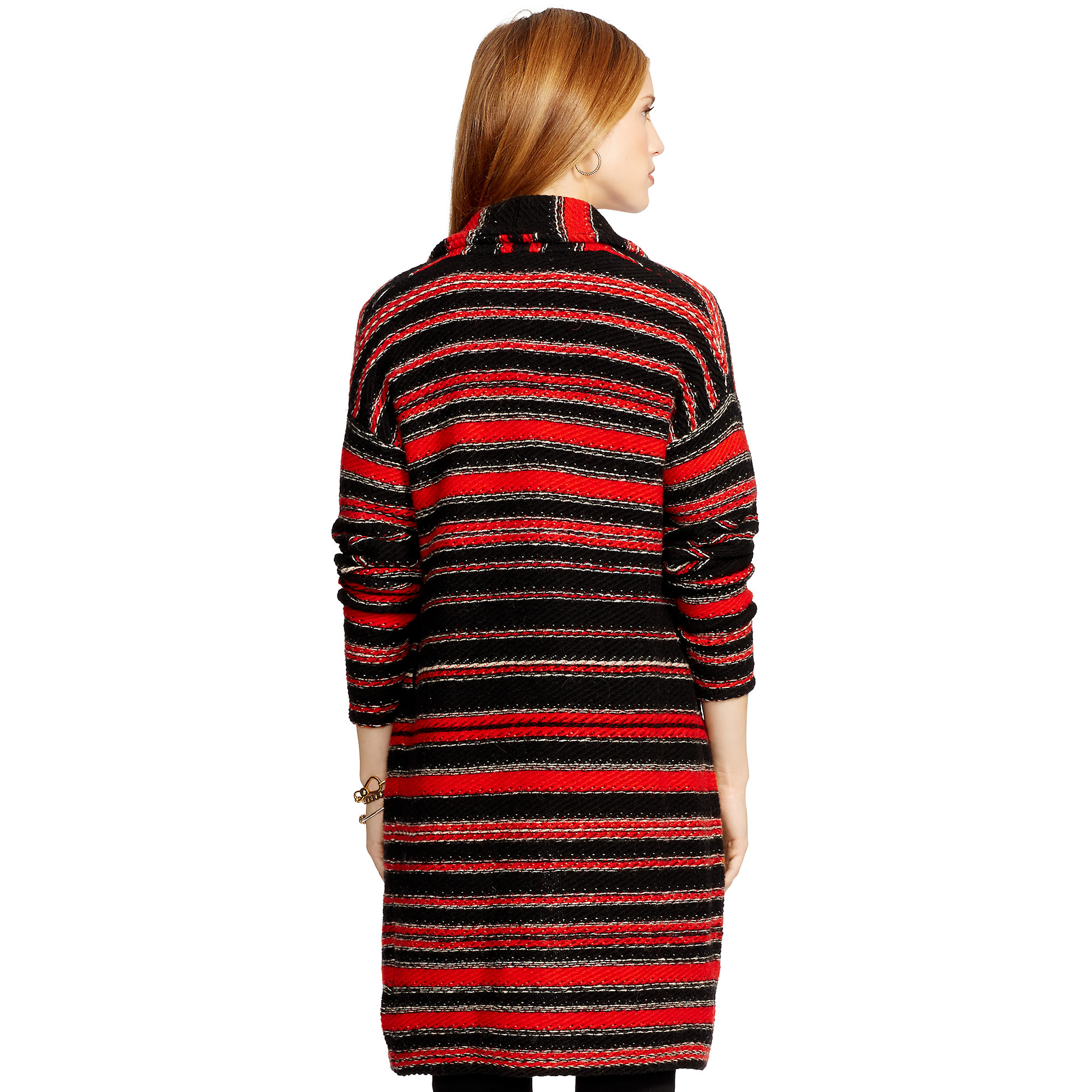 Lyst - Ralph Lauren Striped Wool Sweater in Red