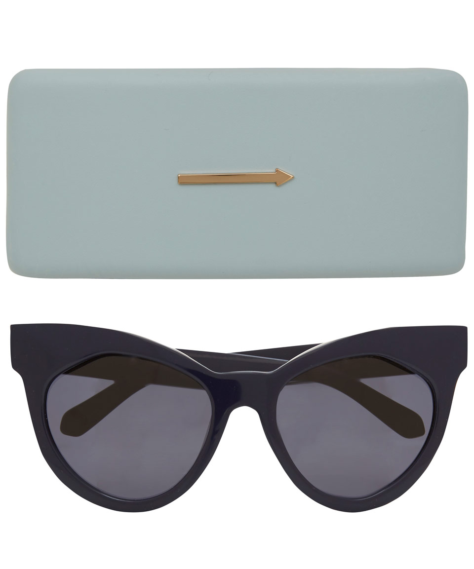 Lyst Karen Walker Navy Starburst Cat Eye Sunglasses in Blue