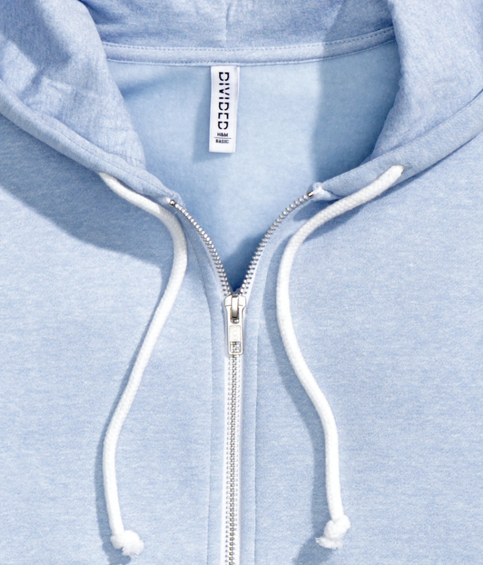H&M Hooded Jacket in Blue | Lyst