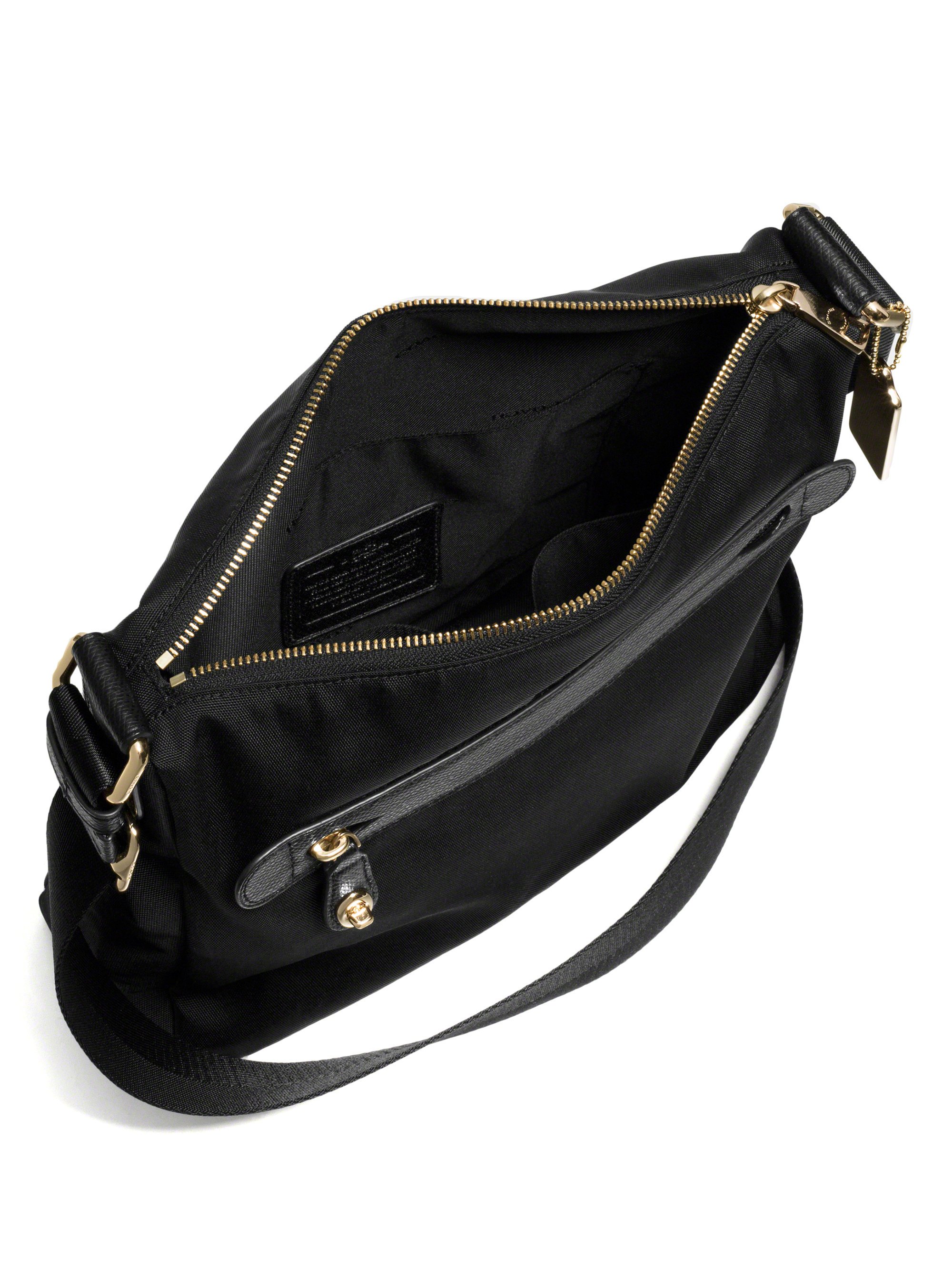 COACH Nylon Crossbody Bag in Black | Lyst