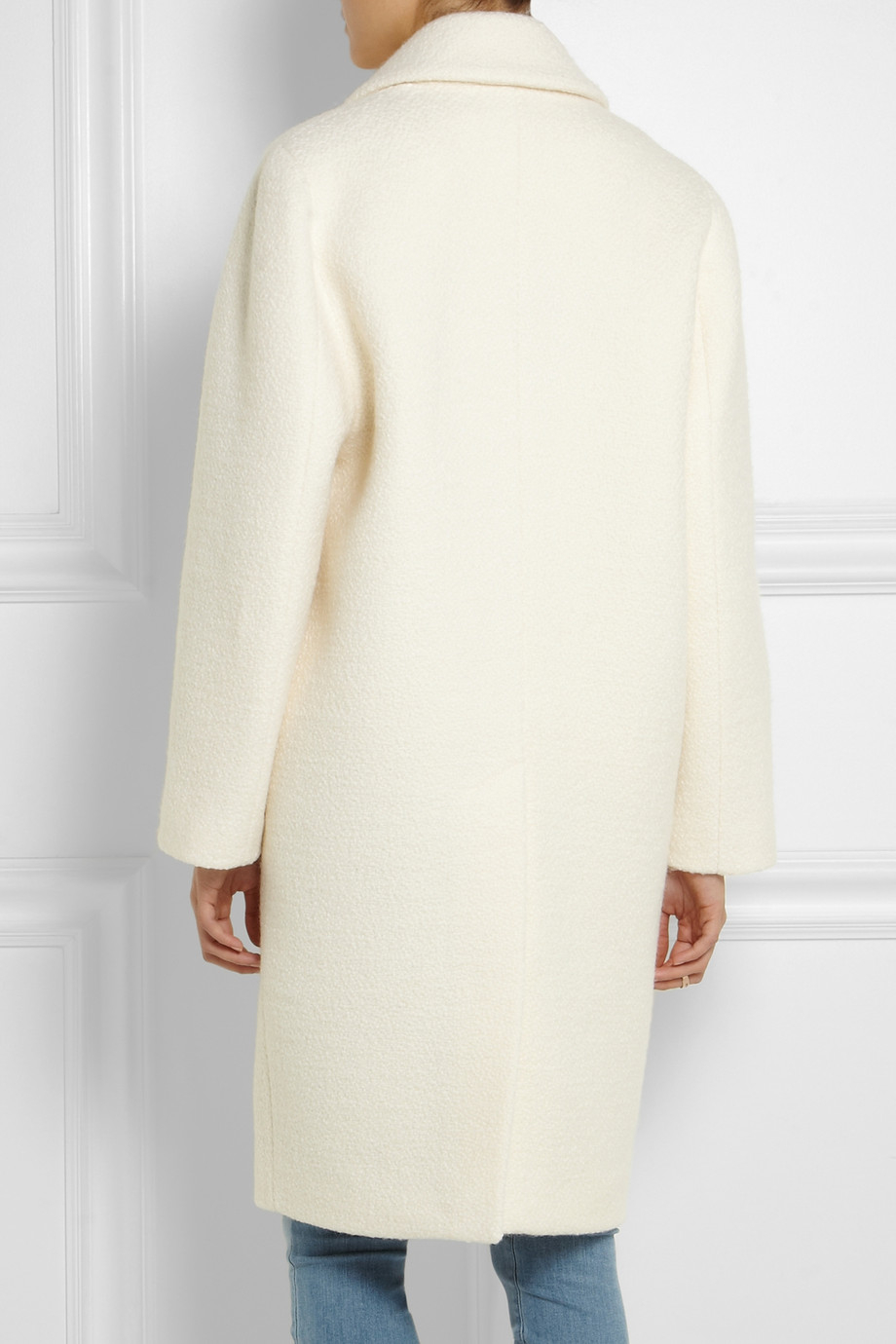 white cocoon coat