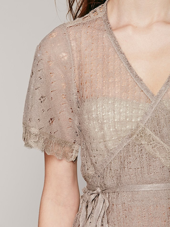 short sleeve wrap sweater