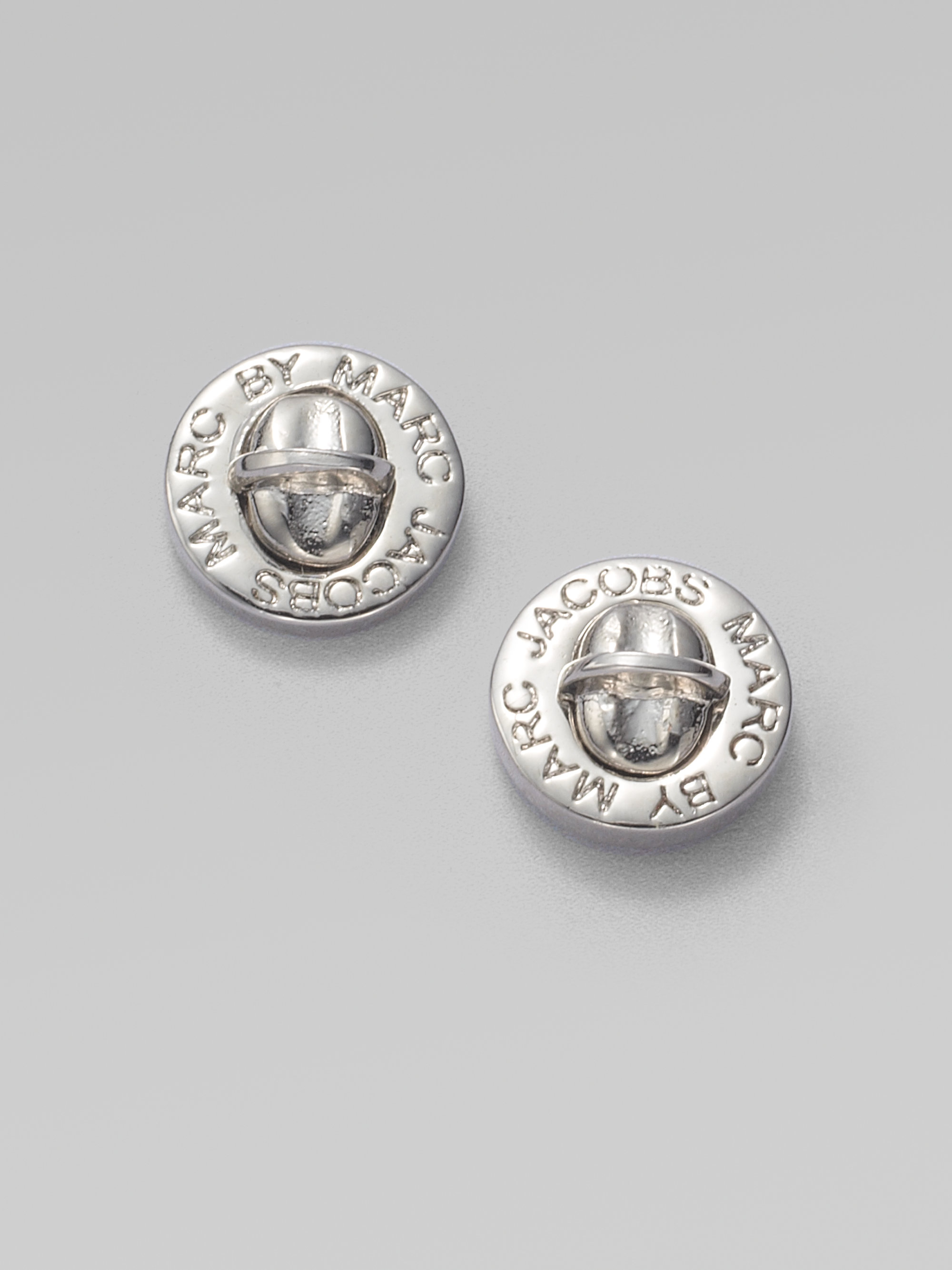 Marc By Jacobs Turnlock Stud Earrings In Metallic Lyst Gallery