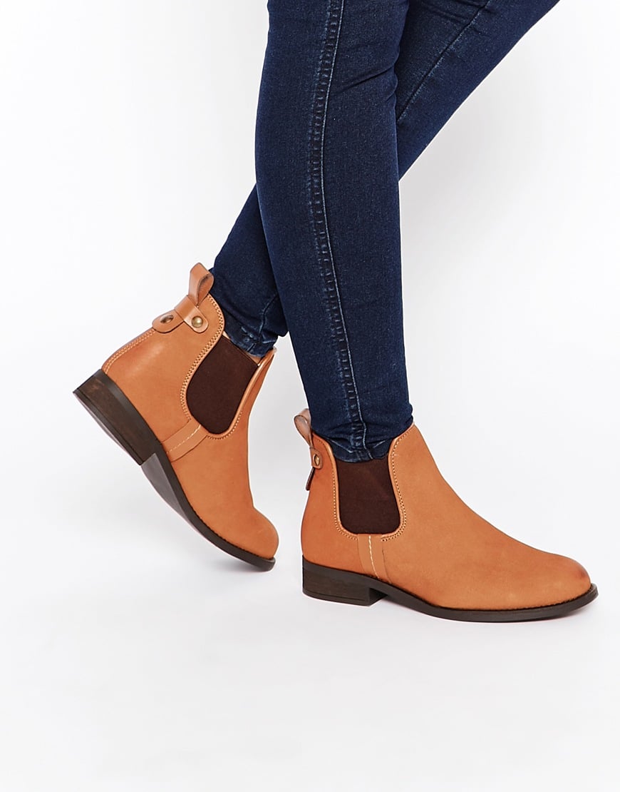 Steve Madden Gilte Tan Flat Chelsea Boots in Brown | Lyst