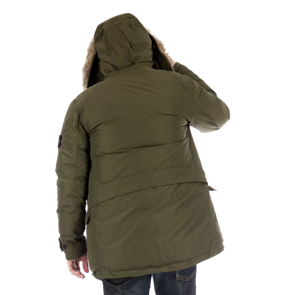 Stone Island 40926 Micro Reps Down Parka In Olive in Green for Men - Lyst