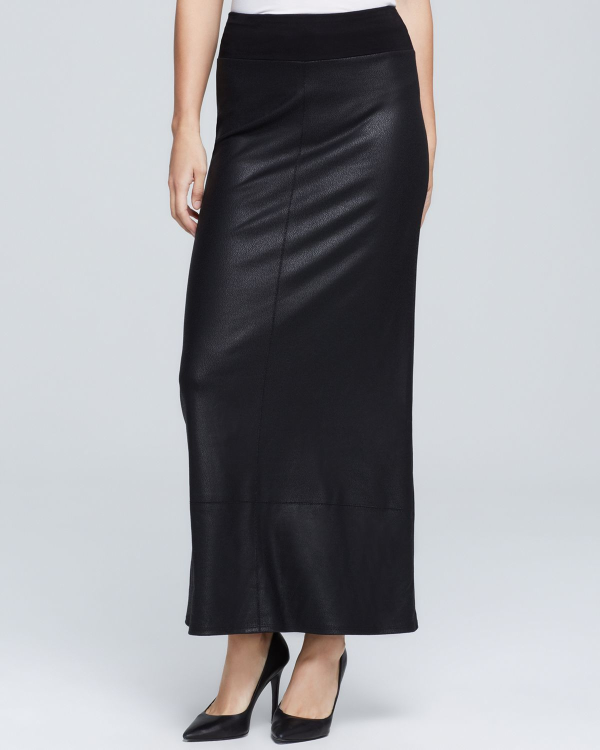 faux leather maxi skirts