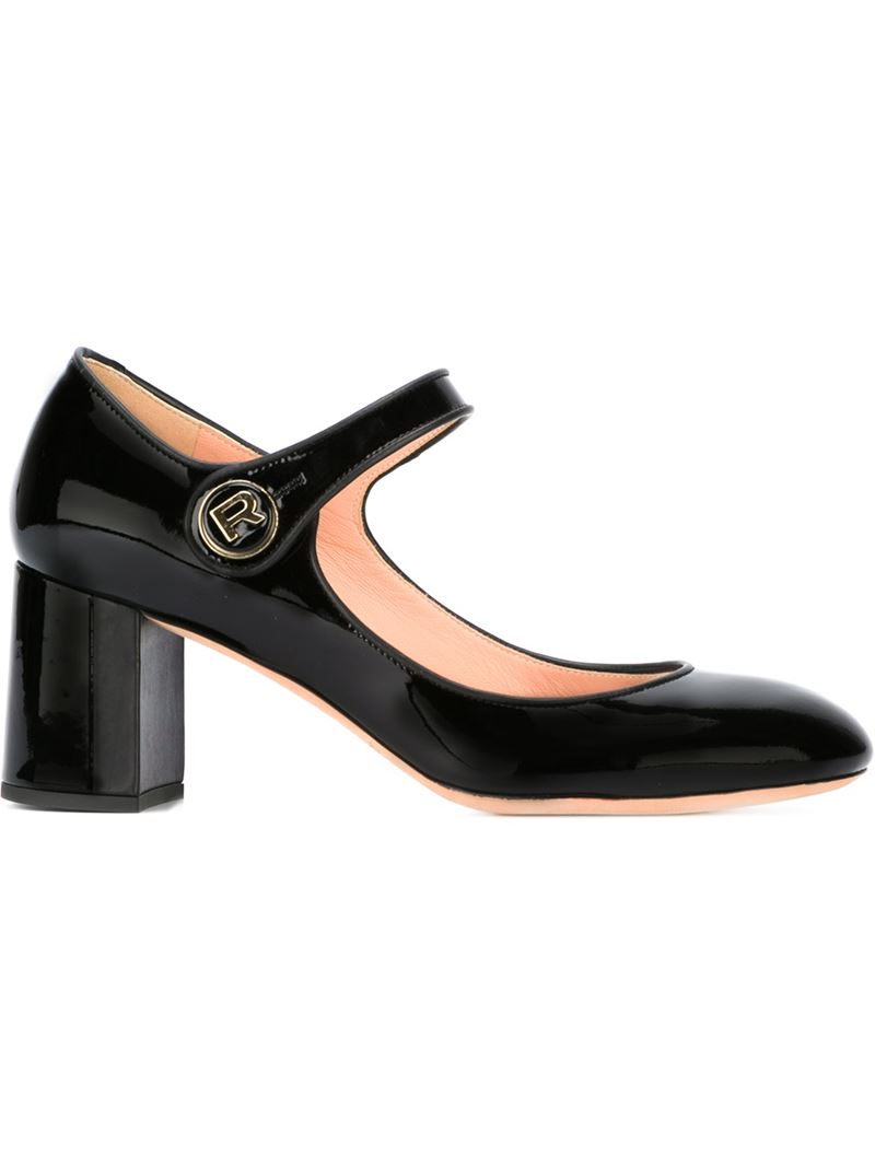 black chunky heel mary janes